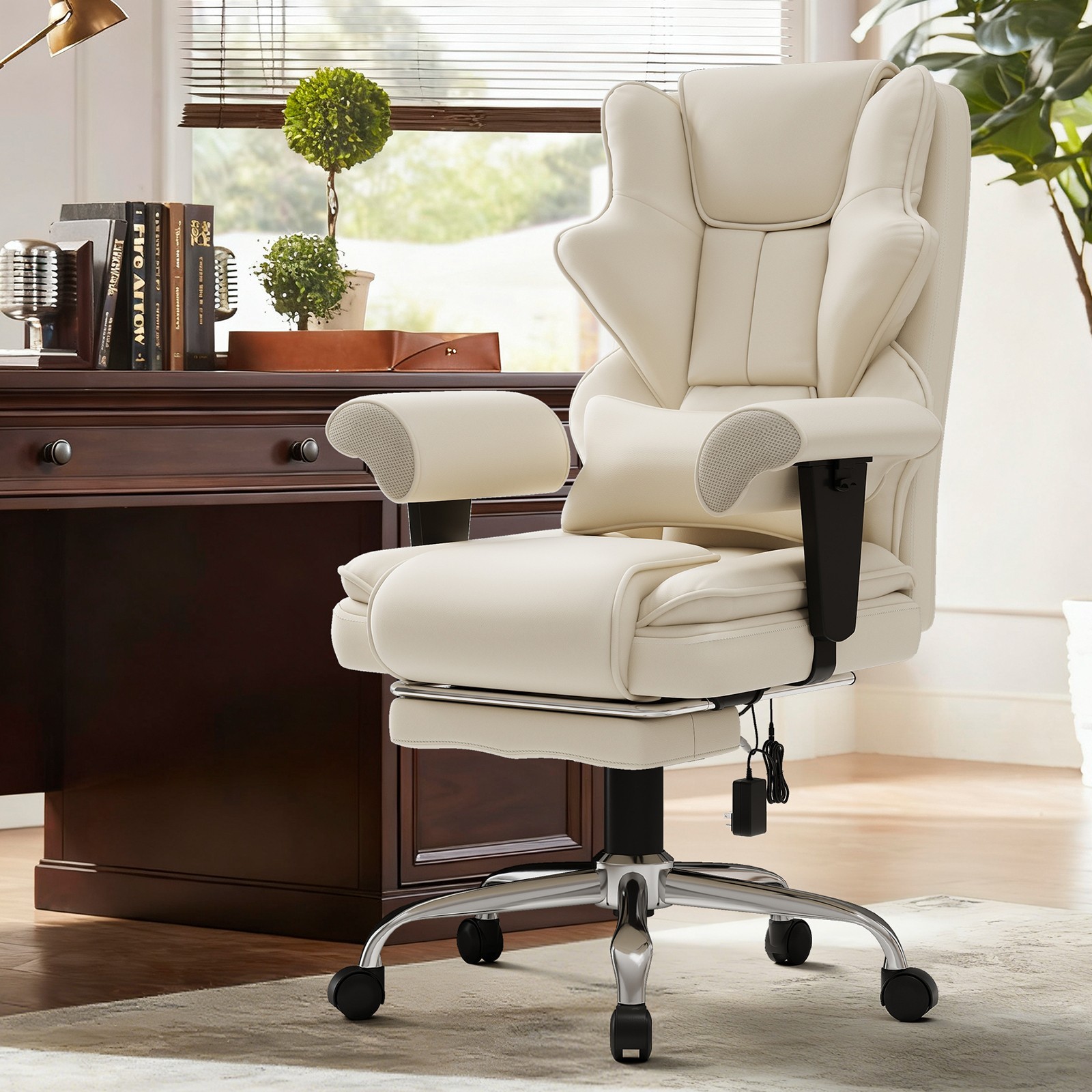 7-Point Massage & Heat Office Chair - High Back Executive Ergonomic Chair