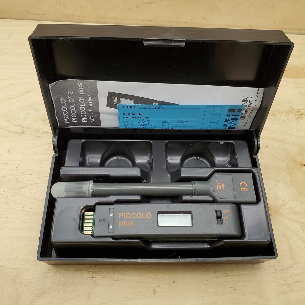 Hanna Instruments PH Meter Piccolo Plus in Plastic Case less Solution Samples