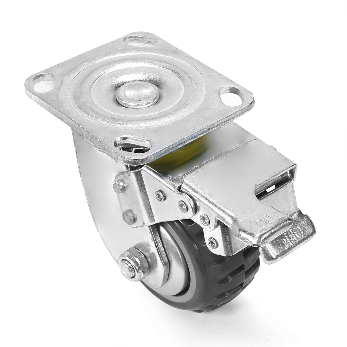 XtremepowerUS 4 Pack 4 Inches Caster Wheels Locking Casters with Brake Swivel