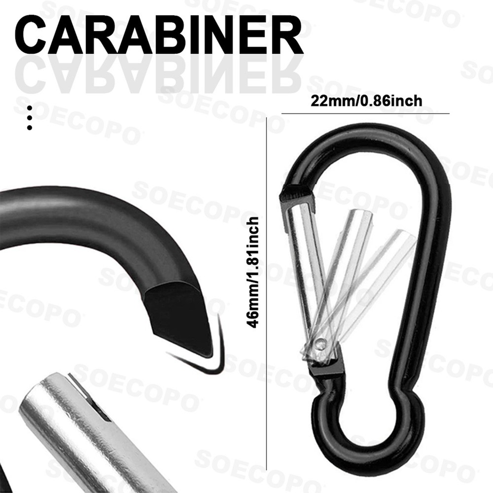 Solar Panel Installation Accessory Kit - 4 Suction Cups + 2 Carabiners + CableCA