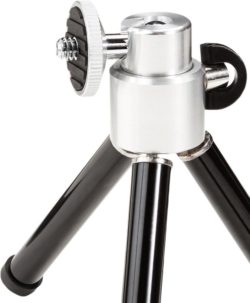Amazon Basics Lightweight Mini Tripod, Black 1-Pack,