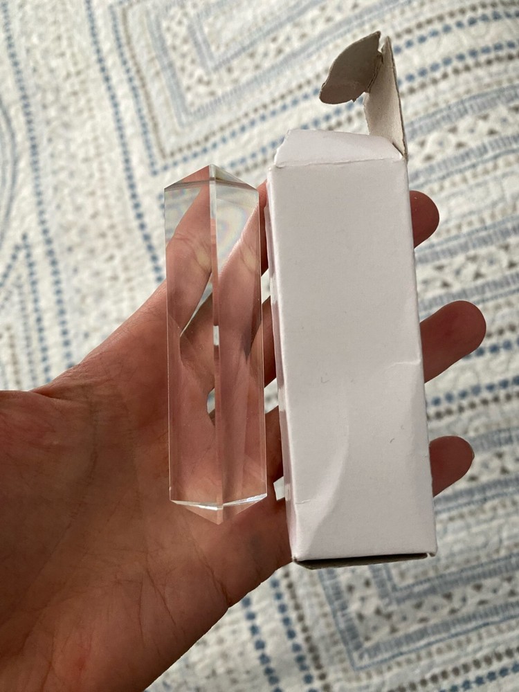 Triangular Prism 25*25*80mm Rainbow Crystal Glass Effects Filter Studio Shooting