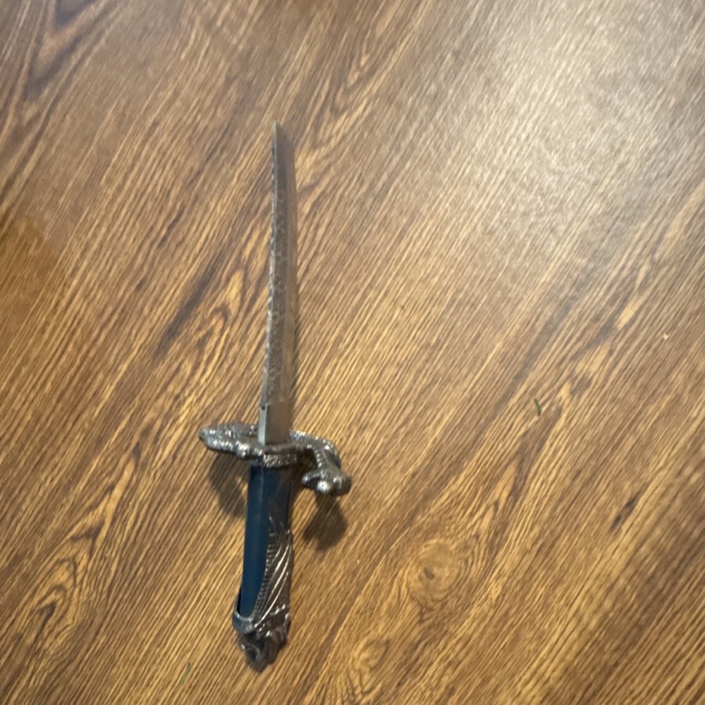 Dragon Handle Silver Stainless Steel Dirk Dagger with Metal Handle