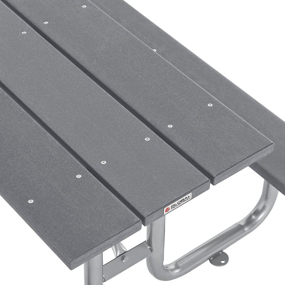 Global Industrial 6' Rectangular Outdoor Picnic Table Recycled Plastic with