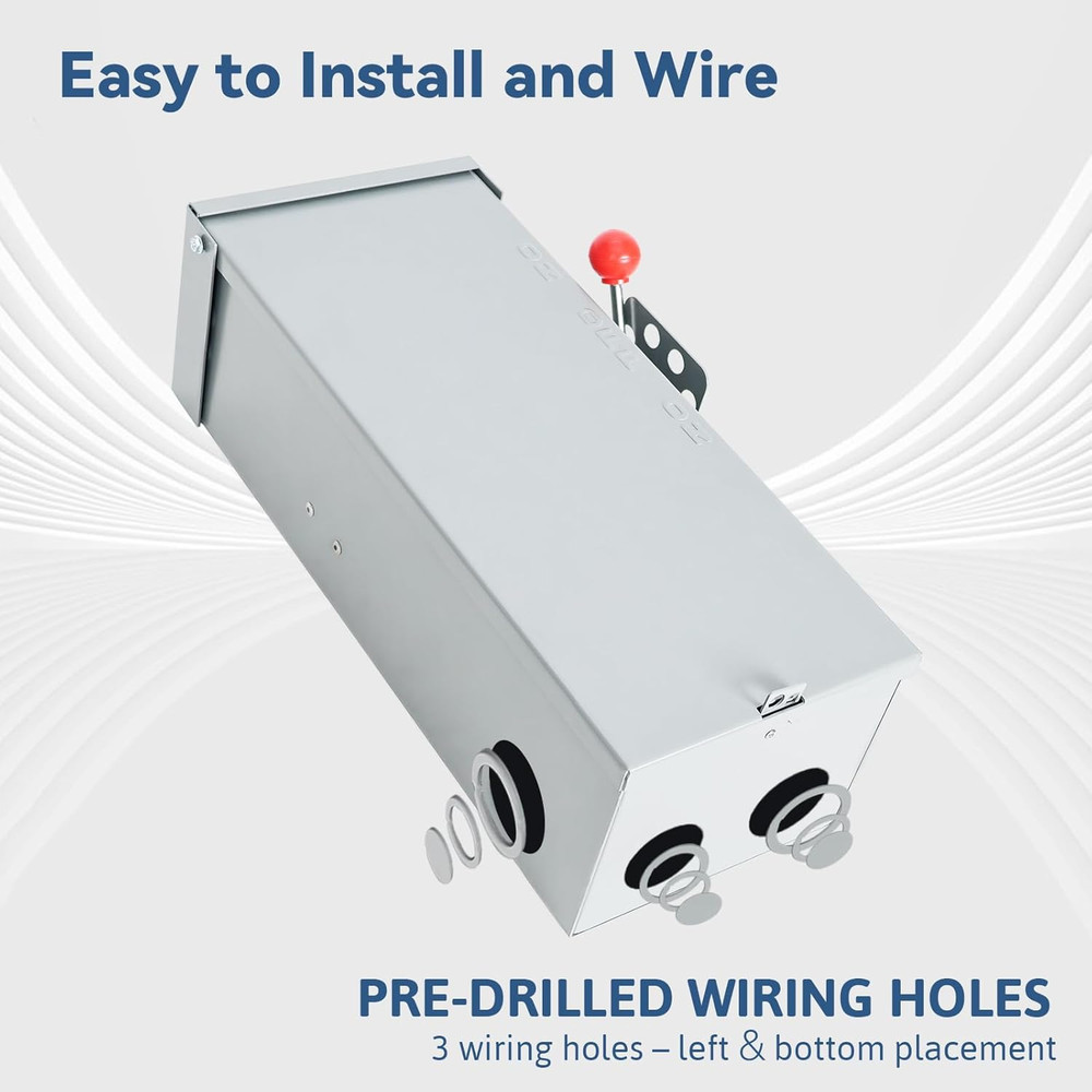 Generator Transfer Switch 50 Amp Kit, 100 Amp Double Throw Transfer Switch Built