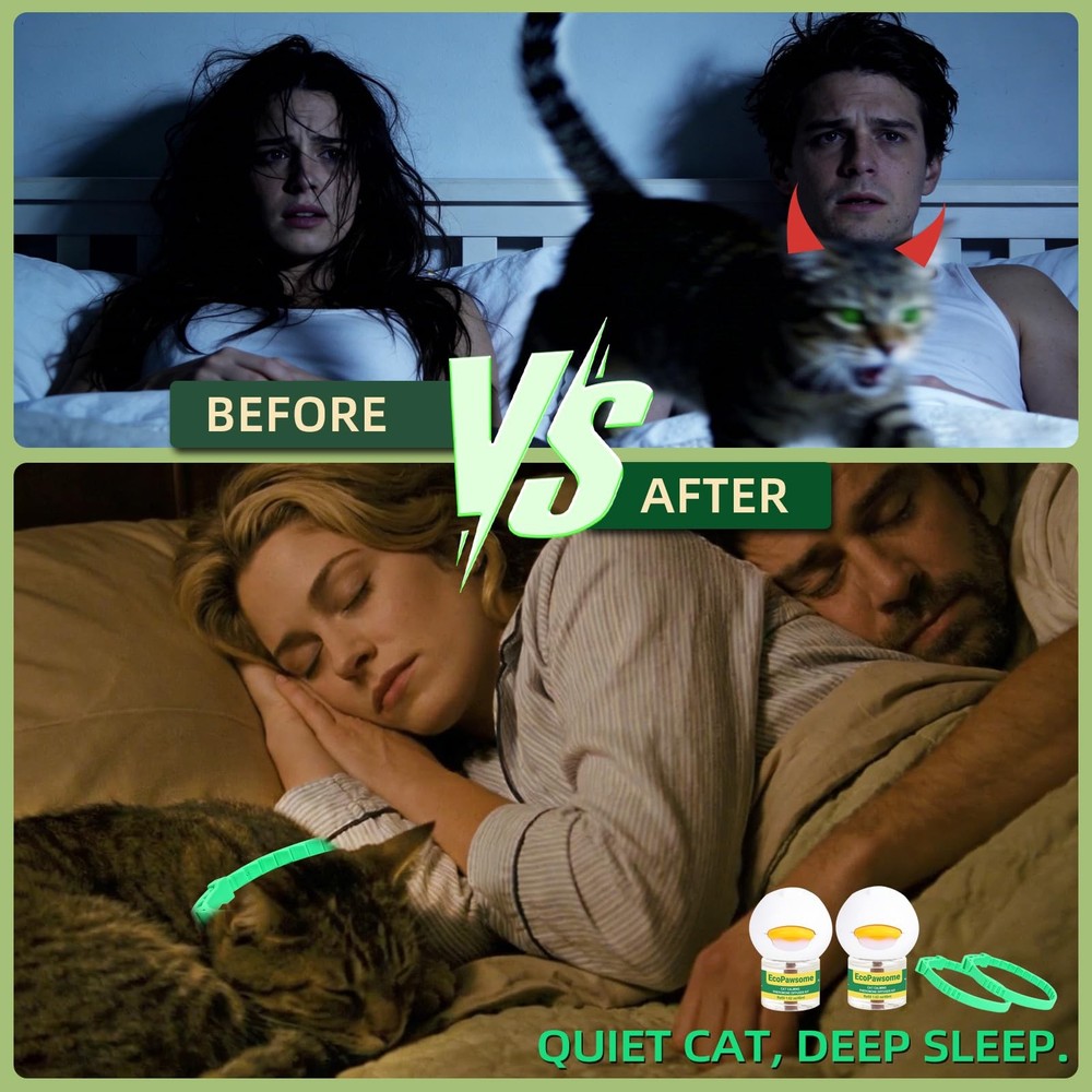 Cat Calming Kit: 2 Diffusers, 2 Refills, & 2 Collars - Stress & Anxiety Relief