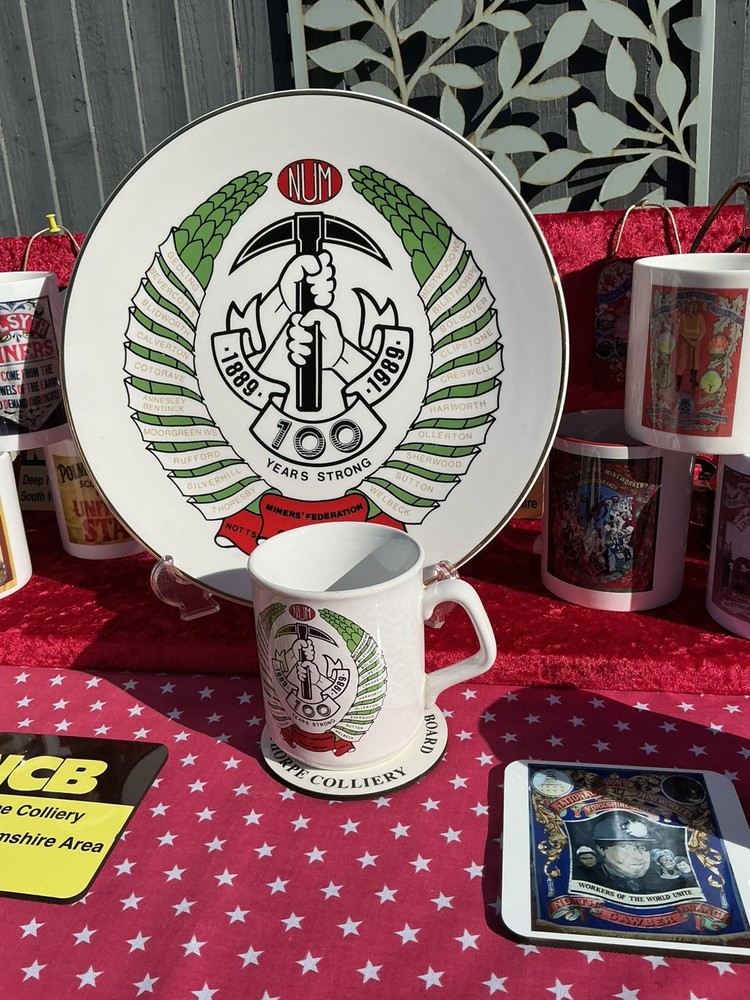 Notts NUM Colliery Plate & mug