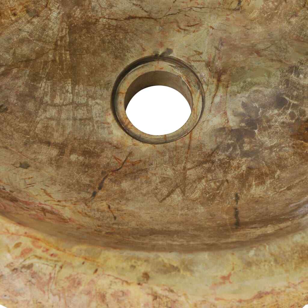 Sink 17.7"x13.8"x5.9" Fossil Stone Cream Bathroom Natural Stone Basin vidaXL