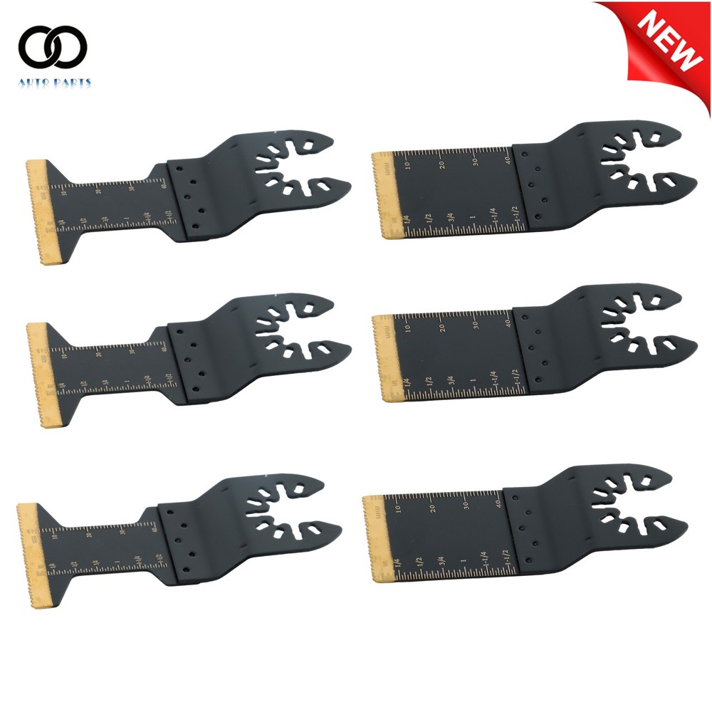 50Pcs Quick Release Multi Tool Titanium Curved Edge Oscillating Tool Blades