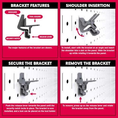 Screwdriver+ Bracket Model 100 | Compatible with Wall Control | for Tool Wall
