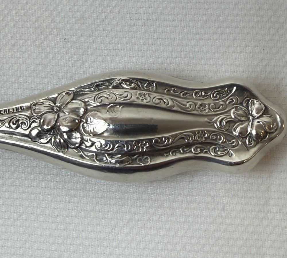 Antique Sterling Silver Handled Button Hook, Victorian