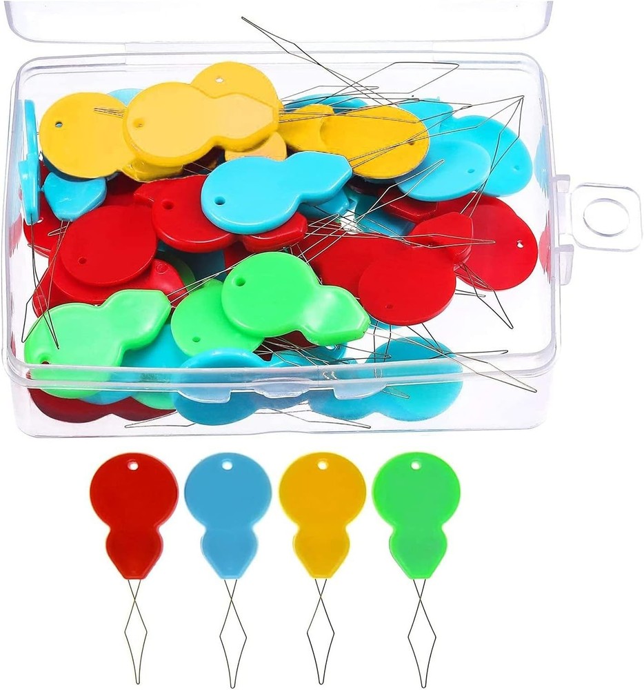 Compact Gourd Needle Threaders - 30 pcs in Various Sizes, Multicolor & Durable