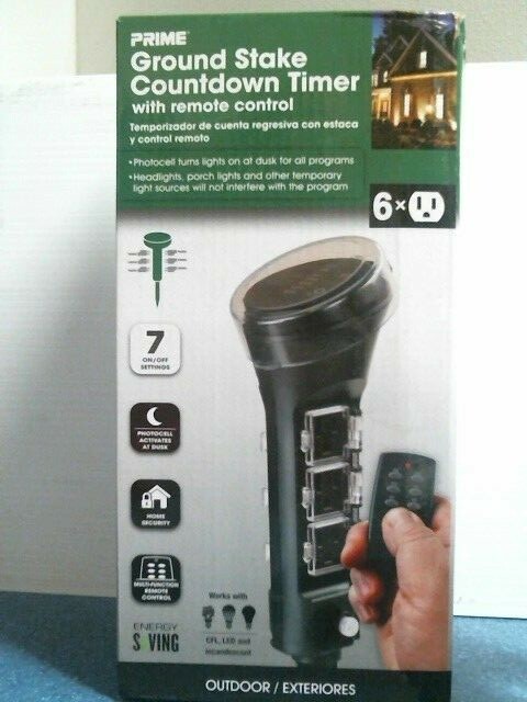 Prime 83141, Ground Stake Countdown Timer with Remote Control, FREE SHIPPING