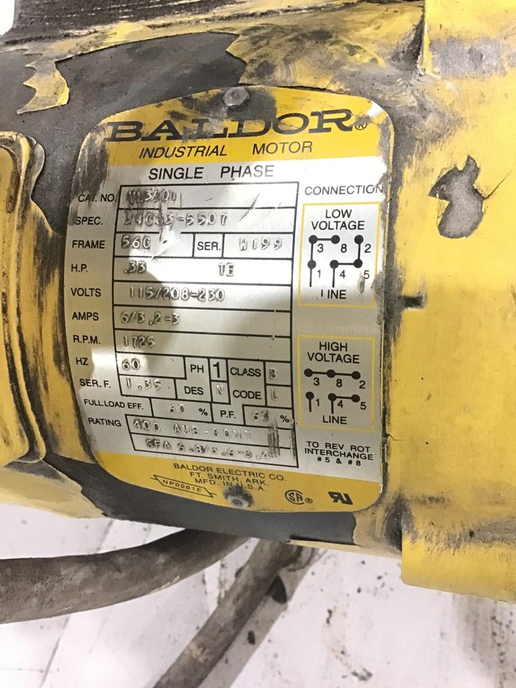 Baldor M1024SRNN 1/3HP Diaphragm Pump