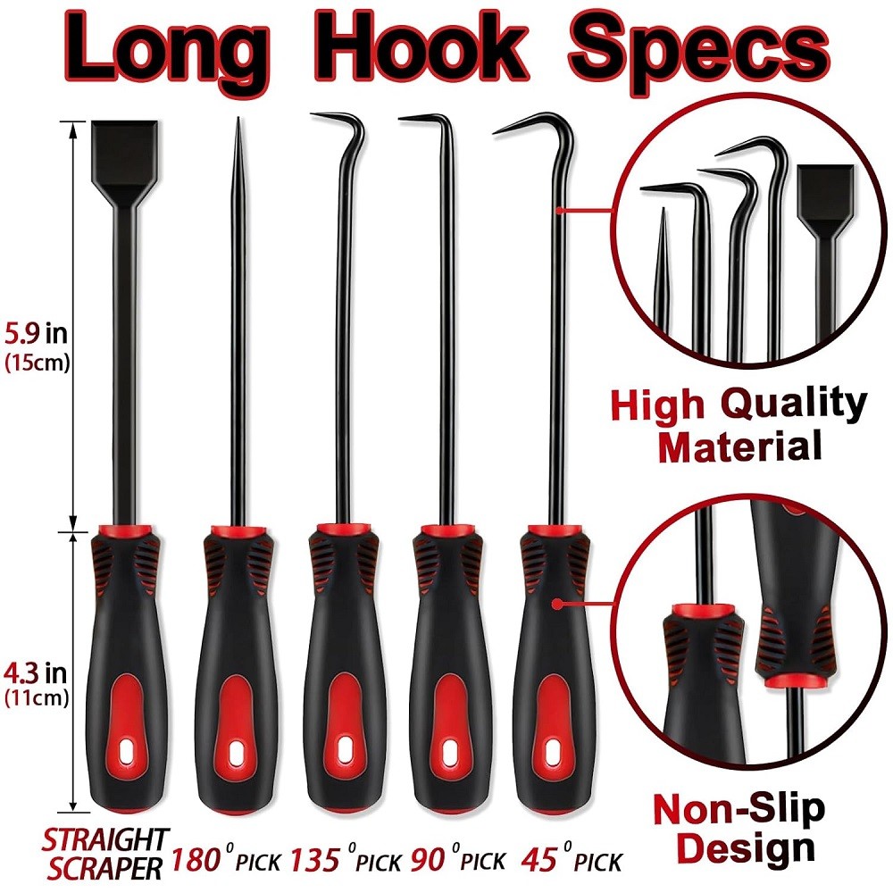 11Pc Precision Pick & Hook Set with Scraper and Magnetic Telescoping Tool Kit
