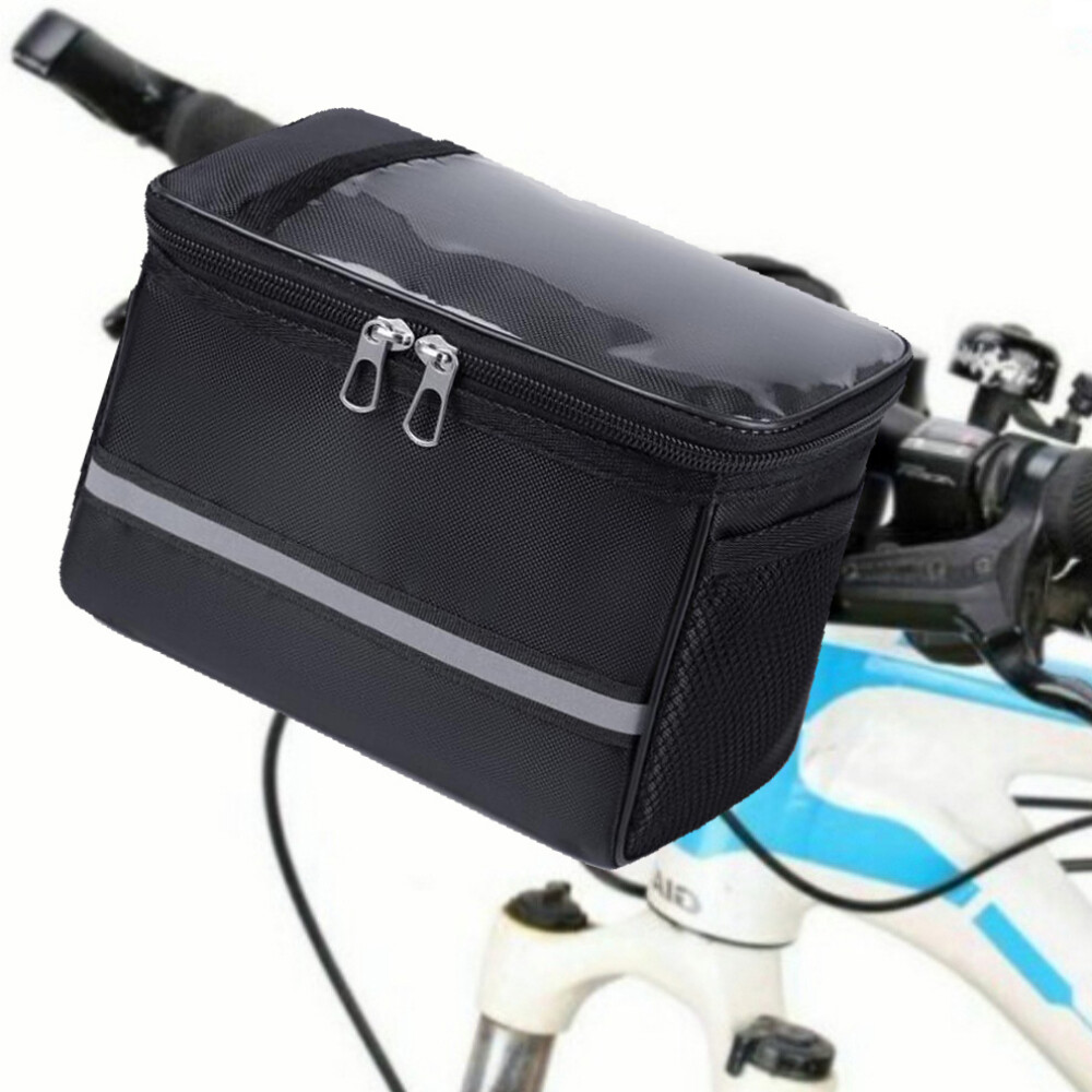 2Pack Bike Front Basket Detachable Rear Bike Basket Front Handlebar Bag for Bike
