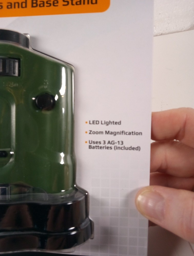 Carson Kids MicroBrite 20x-40x LED Lighted Pocket Microscope for Learning