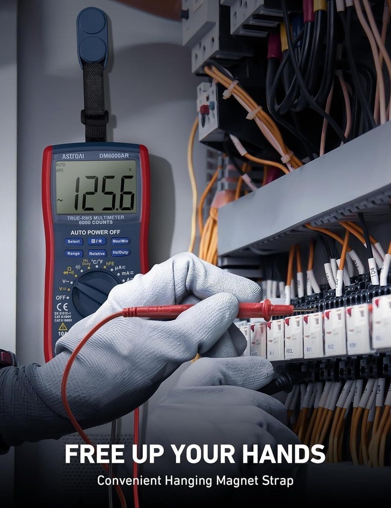 Digital Multimeter and Analyzer TRMS 6000 Counts Volt Meter Ohmmeter Tester