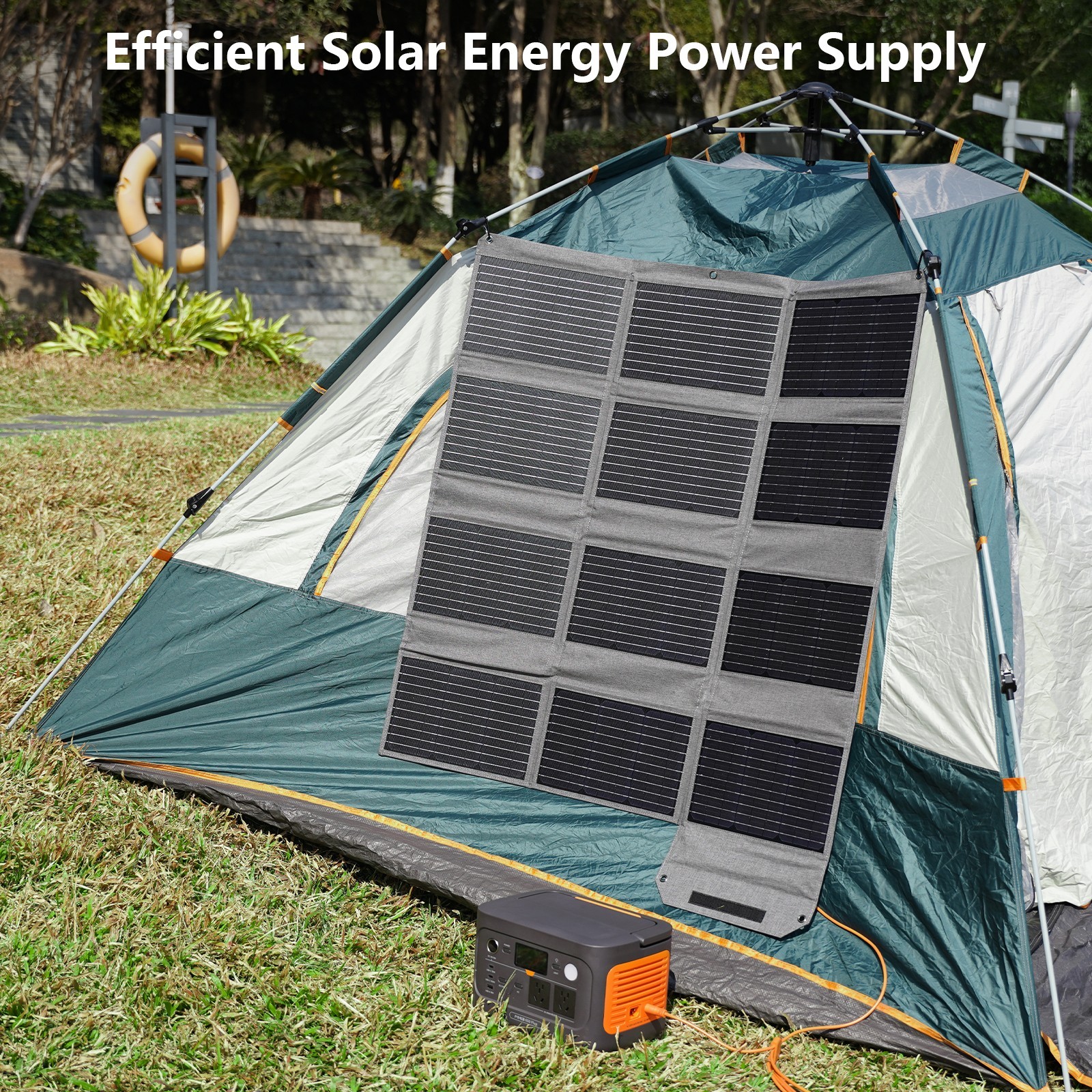 MHPOWOS USB Portable Solar Panel 120W Camping Backpacking Hiking Equipment Gear