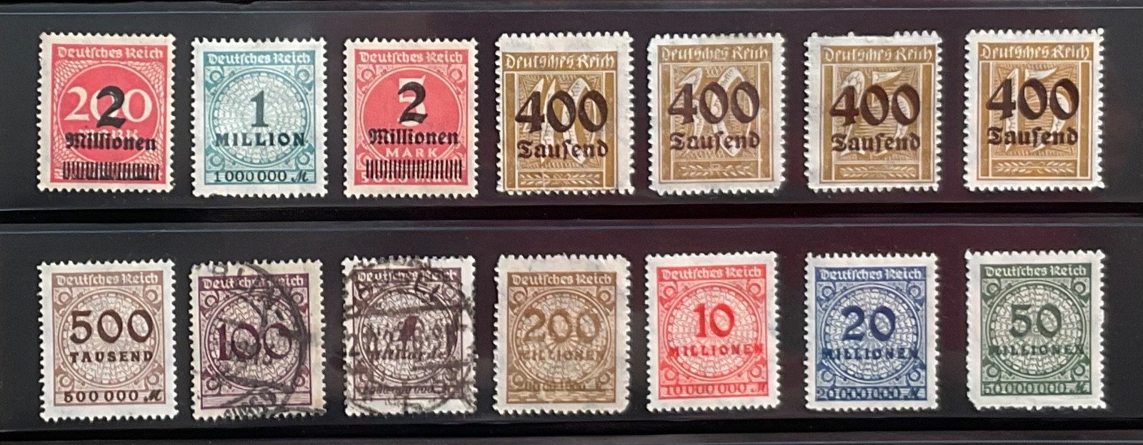 Interesting Group of 28 Germany’s Stamps, 1923, Mostly Mints, Unchecked, VF