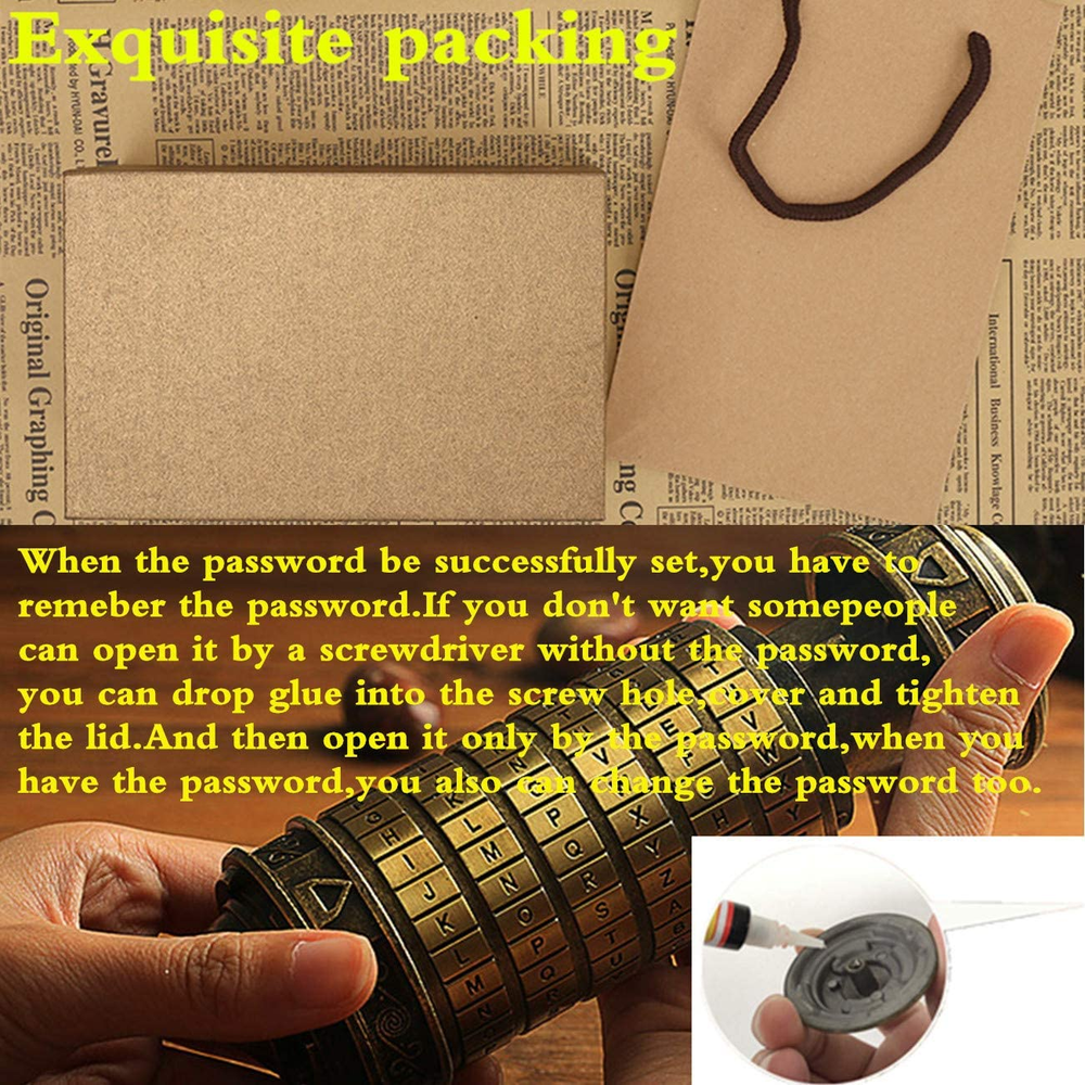 Da Vinci Code Mini Cryptex Valentine'S Day Interesting Creative Romantic Birt...
