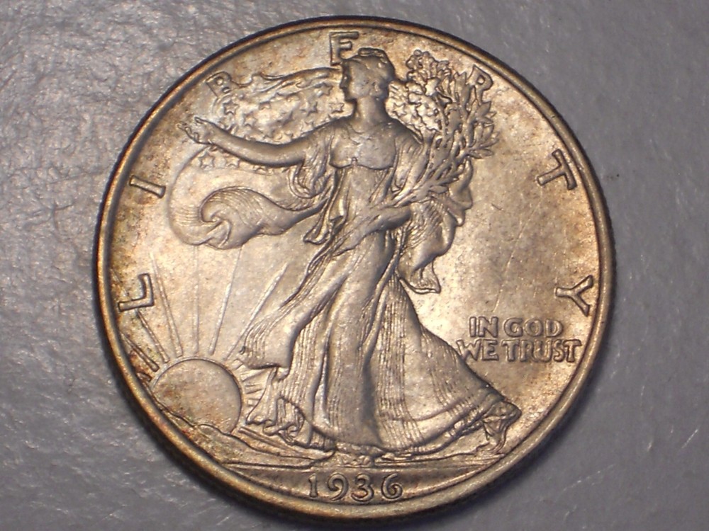 1936 Walking Liberty Half Dollar (AU & Attractive)