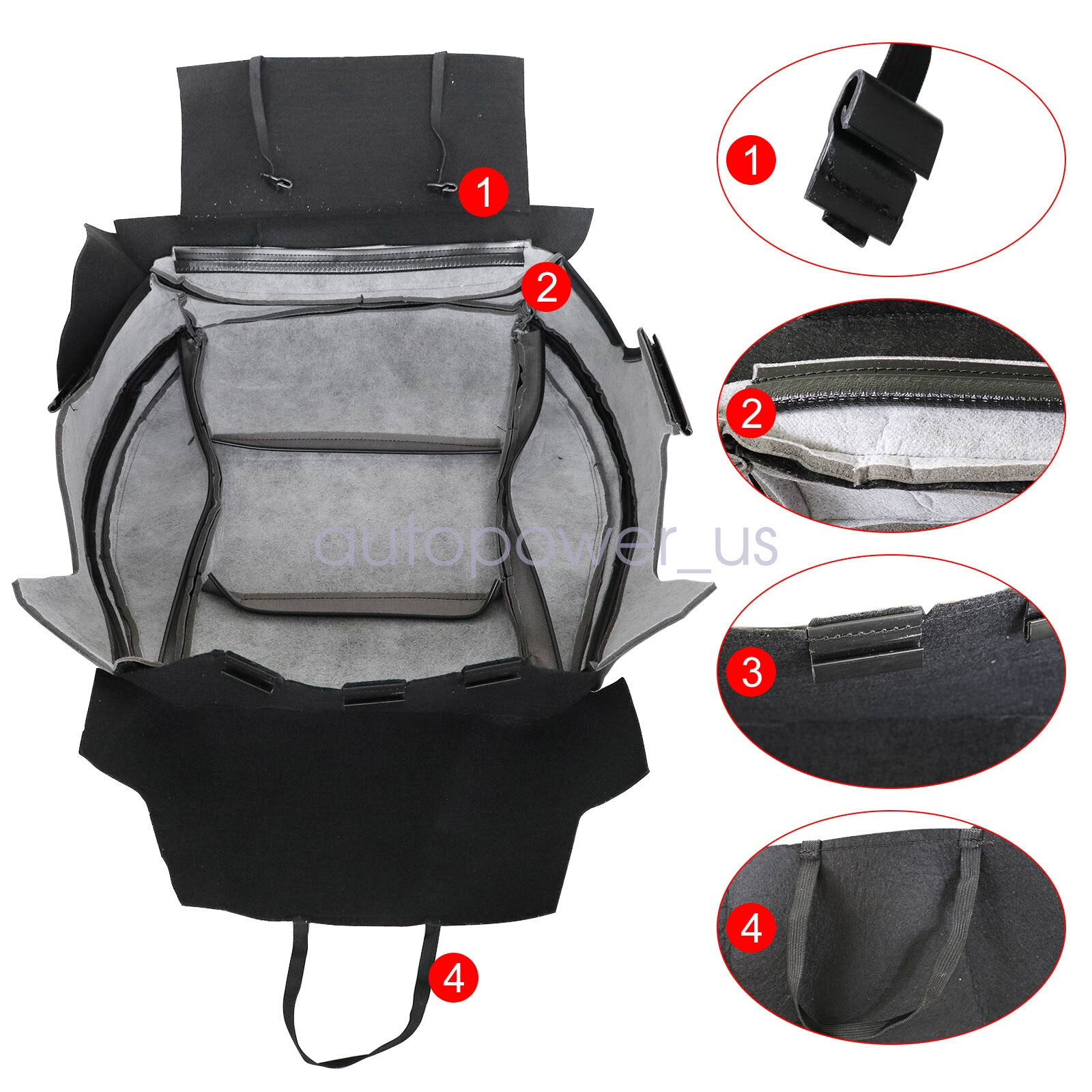 Perforated For 2015-2017 Subaru Outback Driver Leather Bottom Seat Cover Black