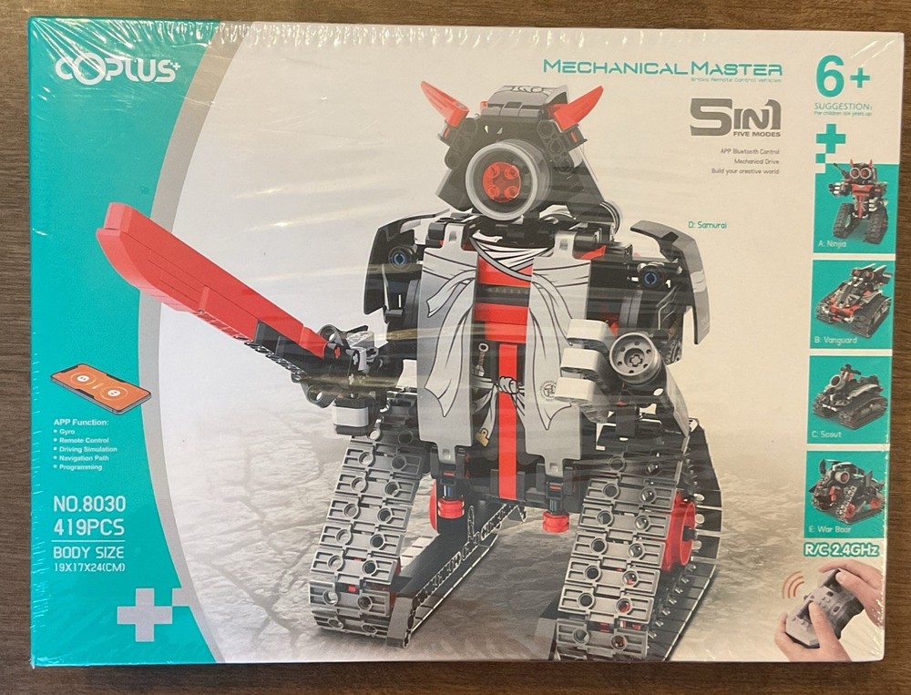 Coplus Mechanical Master STEM 5-in-1 Remote Control Robot Build Set 8030 Sealed