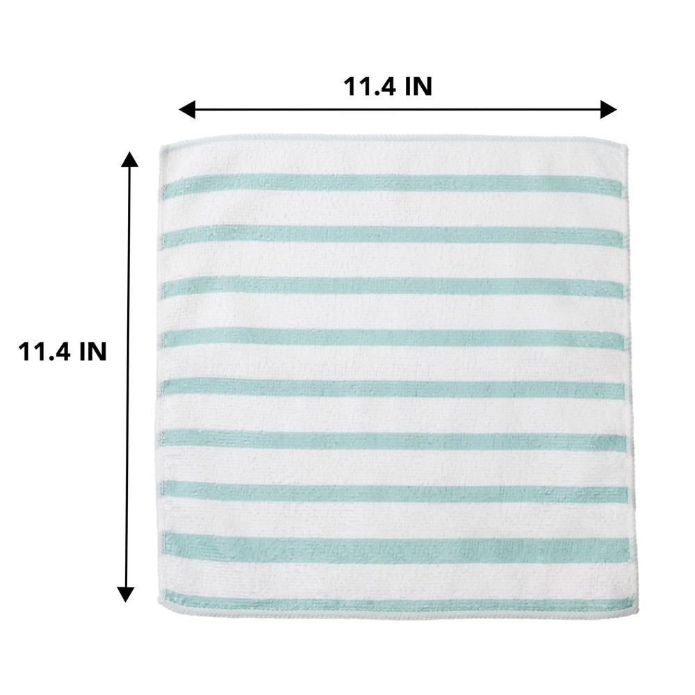 Microfiber Cleaning Towels, 24 Pack, Reusable, Durable, Teal
