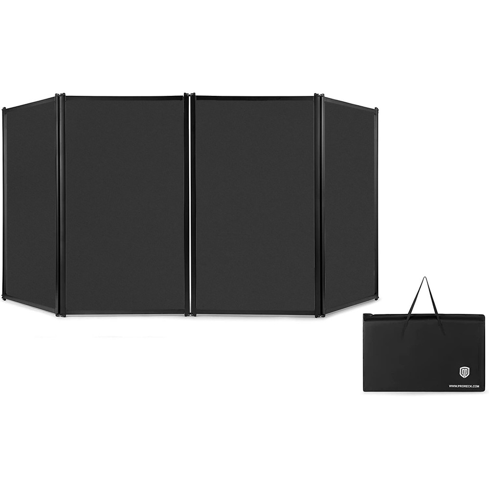 PRORECK DJ Facade Portable 4 Detachable Panels Foldable Metal Stage Booth