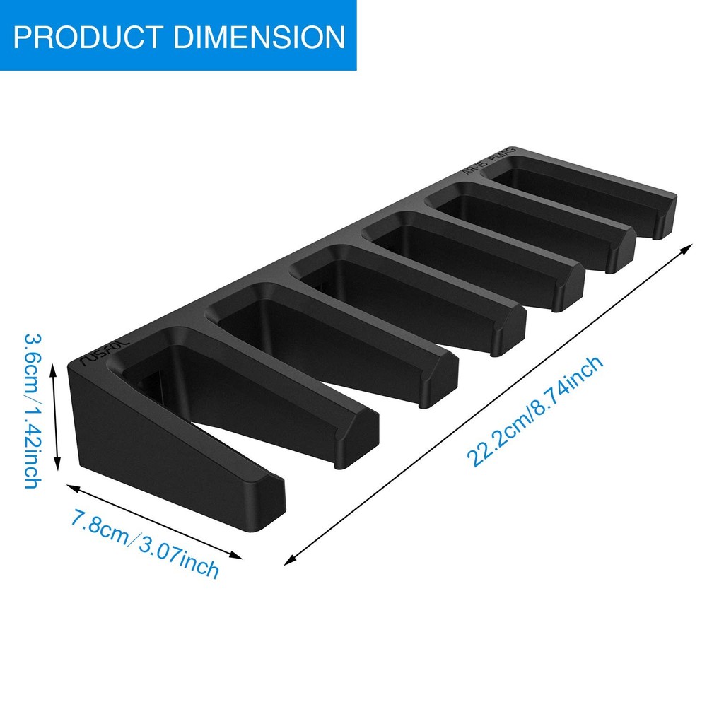 RUSFOL Solid ABS 6X Standard PMAG Wall Mount, Mag Holder, Home 2PACK, Black