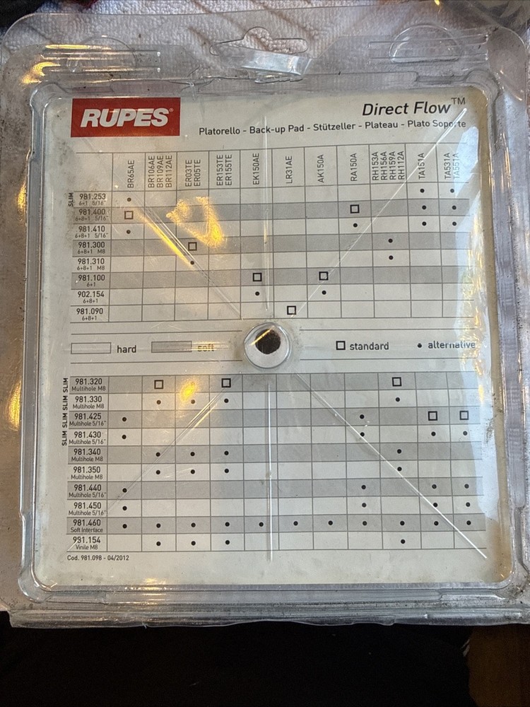 Rupes Direct Flow Backup Pad