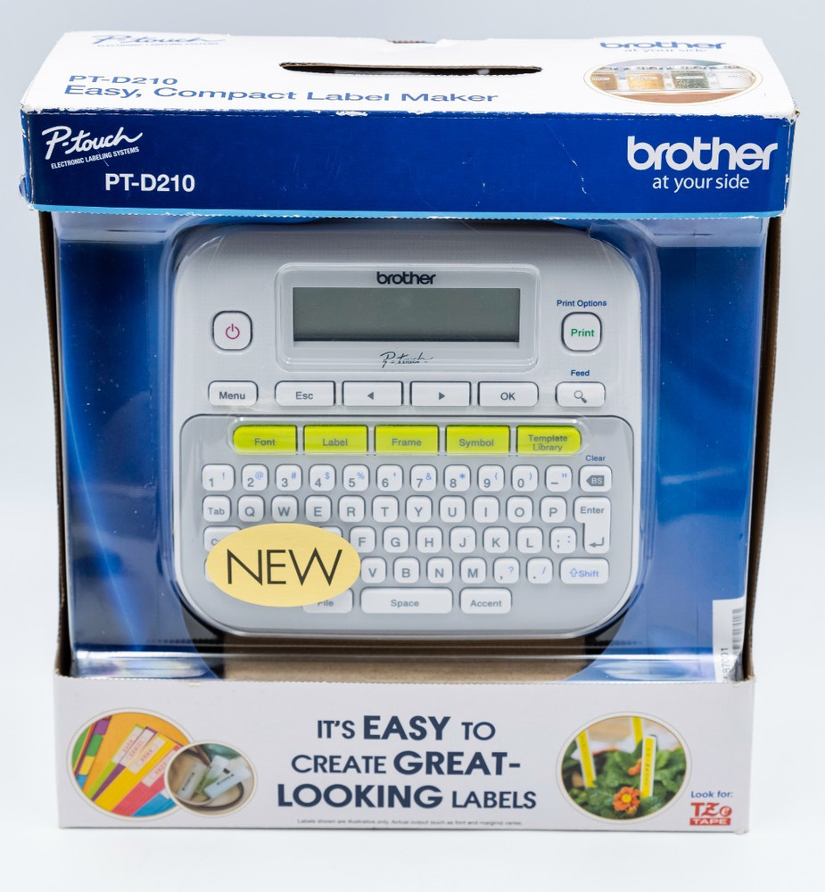 Brand New Brother PT-D210 P-Touch Easy Compact Label Maker PTD210