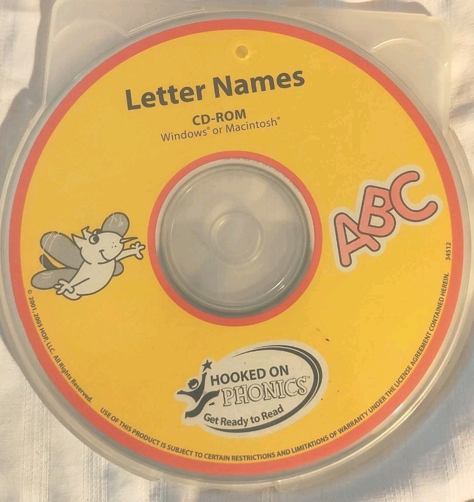 Hooked on Hooked on Phonics Yellow Letter Names ABC CD-ROM