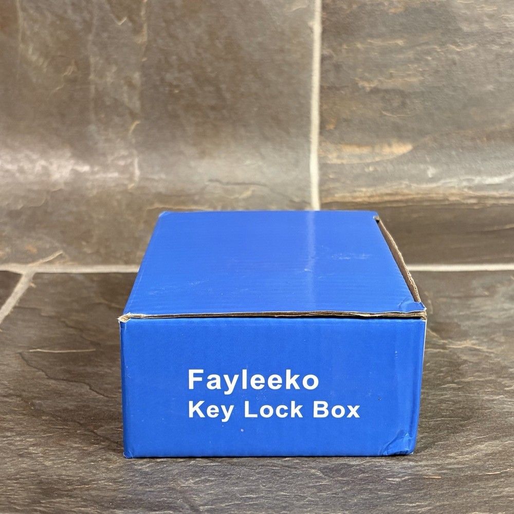 Fayleeko 4 Digit Combination Key Safe Lock Box - Black/Gray