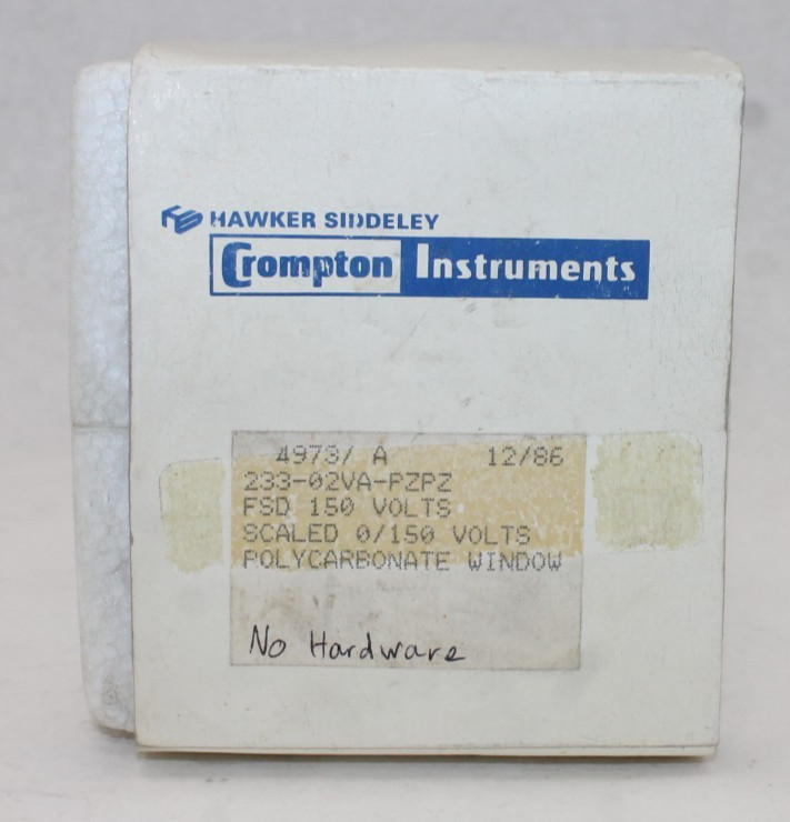 Crompton 223-02 VA-PZPZ Panel Meter (No Hardware)