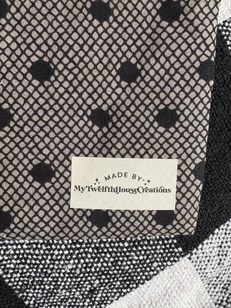 Cross Stitch Needlework Craft Project Bag PATCHWORK Date Night Moda Gold Black