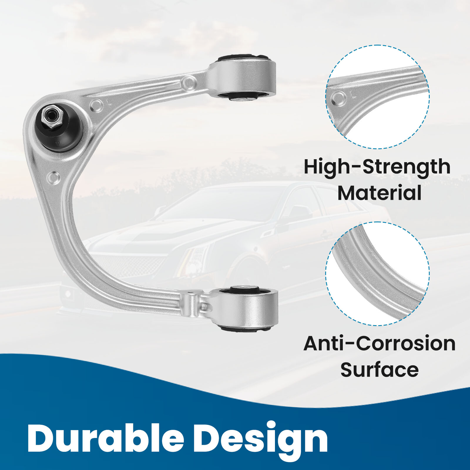 12x Front Upper Lower Control Arms Sway Bar Tie Rods For 08-14 Cadillac CTS 3.6L