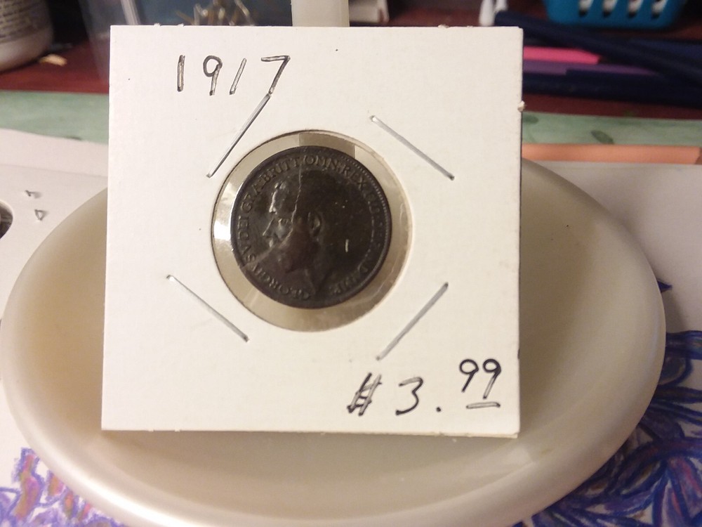1917 British Farthing - George V