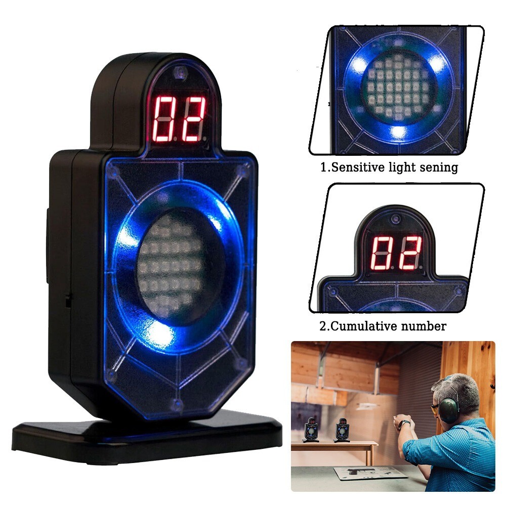 Portable Laser Trainer Target for Dry Fire Practice and Reactive Laser Shooting