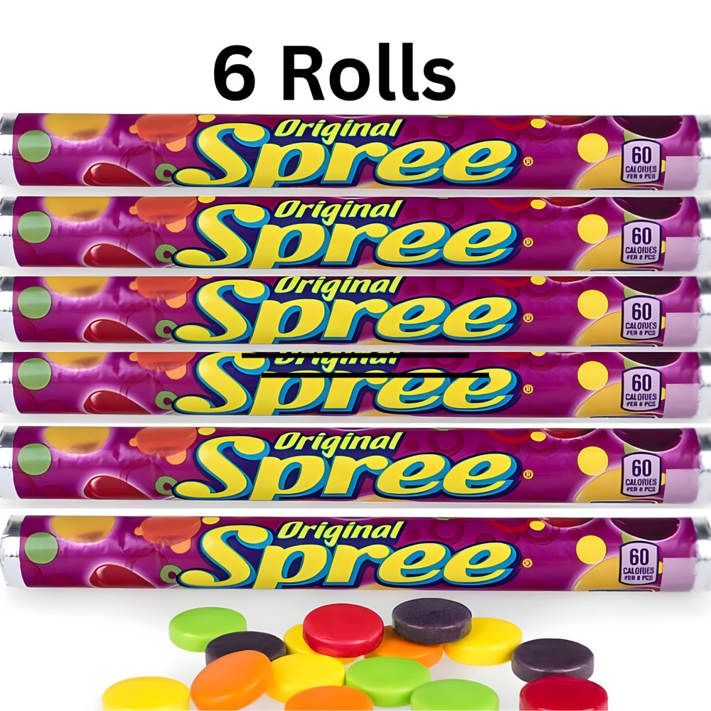Spree Original Candy | 1.77 oz Tubes | 6 Pack