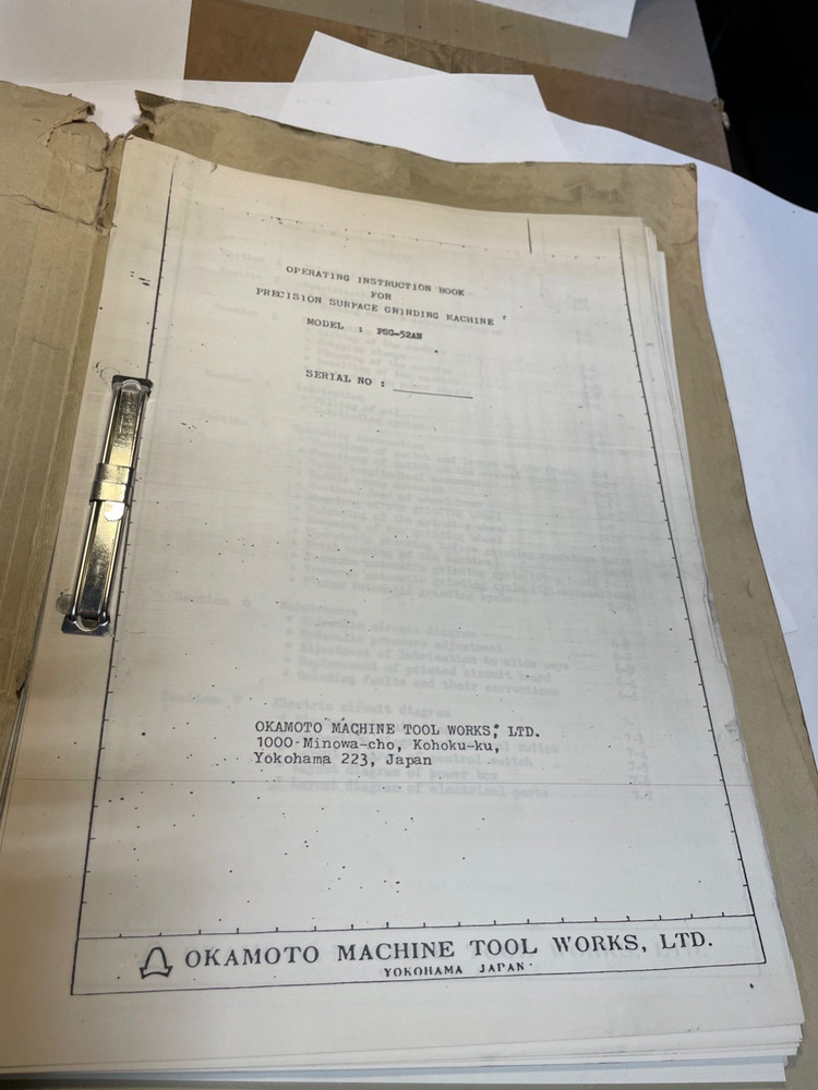 Okamoto PSG-52AN Operating Manual