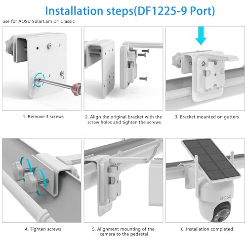 HOLACA Gutter Mount Compatible with Aosu Solar Security Camera Wireless