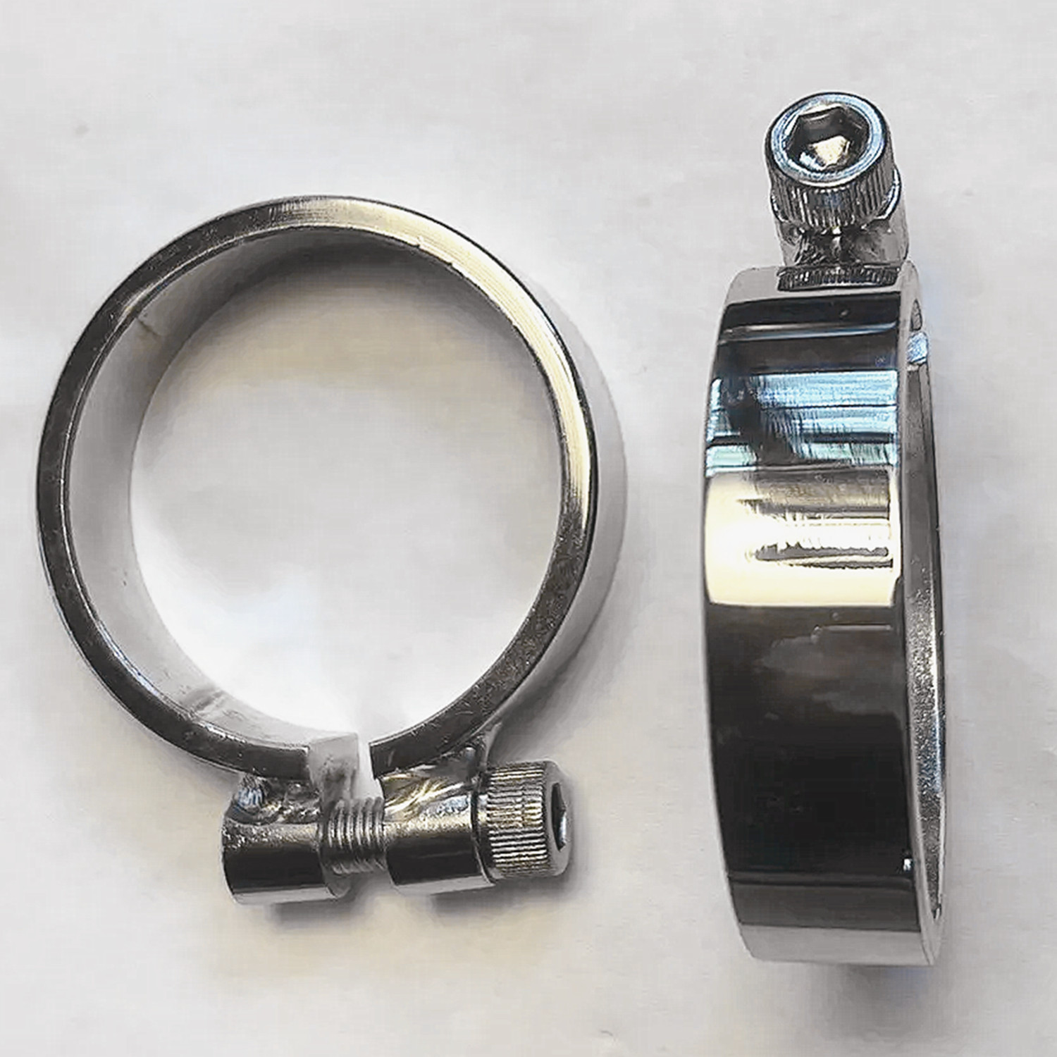 Chrome Aircraft-Style Exhaust Clamp Fits For Harley Panheads 1948-65 #65274-88T