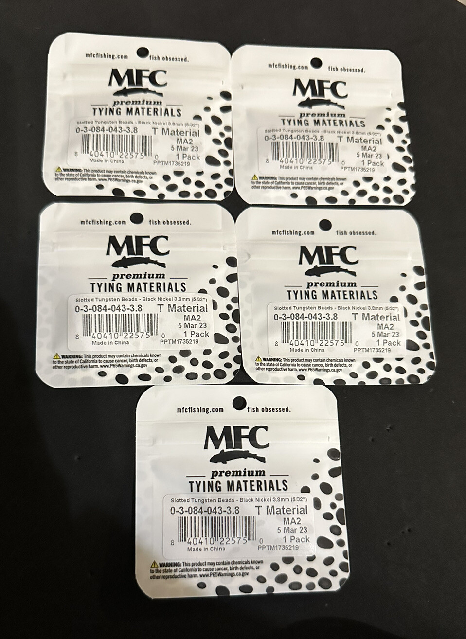 Fly Fishing Tying Beads Slotted Tungsten MFC 100 5/32 inch (3.8 mm)