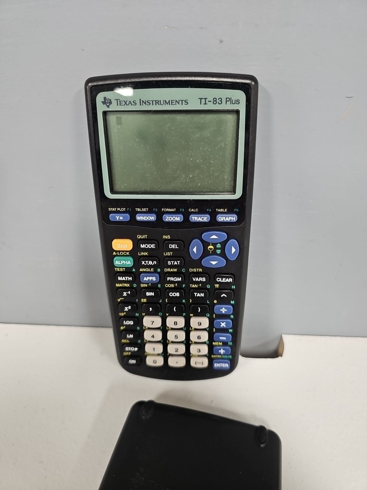 Texas Instruments TI-83 Plus Graphing Calculator With Cover Tested Working