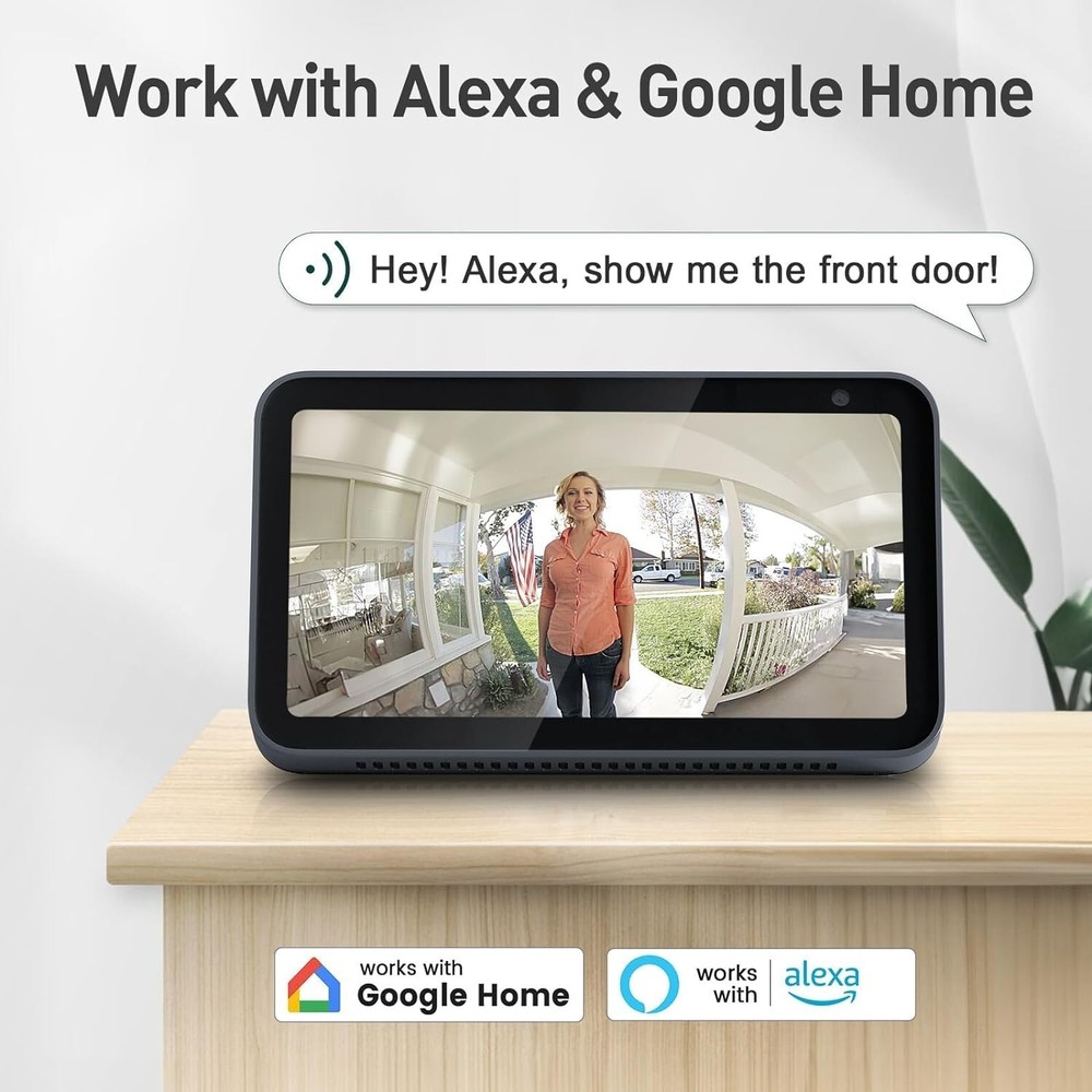 2K Wireless Doorbell Camera with No Subscription - Smart Home Security Solution