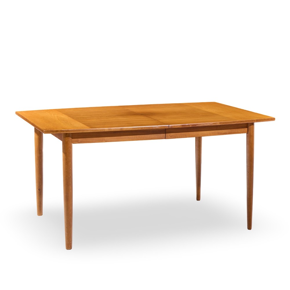 Barney Flagg for Drexel Parallel Walnut Expanding Dining Table with 2 Leaves