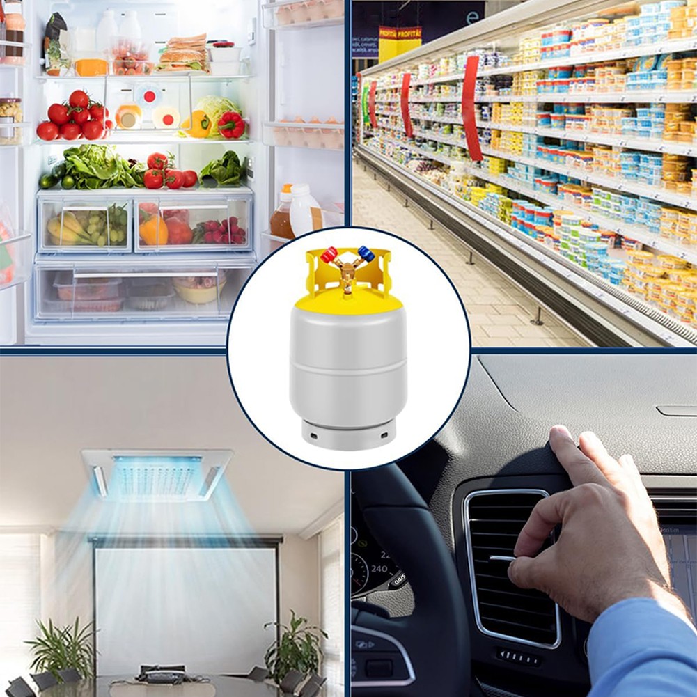 Refrigerant Recovery Reclaim 30lbs AC Freon Recovery Cylinder Tank with Y Valve