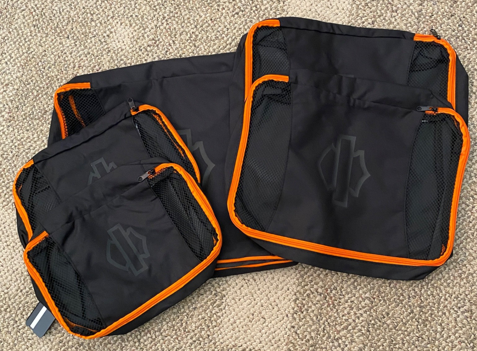 Harley Davidson Travel Mesh Storage Bags 6 Zippered Bag 3 Sizes Packing Cube